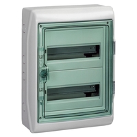 Распределительный шкаф Schneider Electric KAEDRA, 36 мод., IP65, навесной, пластик, зеленая дверь