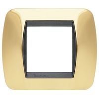 Рамка 2 модуля BTicino LIVING LIGHT, золото натуральное