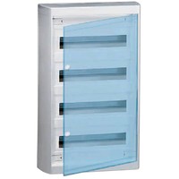 Распределительный шкаф Legrand Nedbox, 48 мод., IP40, навесной, пластик, прозрачная дверь, с клеммами