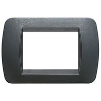 Рамка 3 модуля BTicino LIVING LIGHT, темная сталь