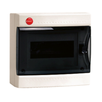 Распределительный шкаф DKC RAMbase, 8 мод., IP41, навесной, пластик, дверь, с клеммами