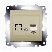Розетка ABB COSMO, скрытый монтаж, титан, 619-011400-221