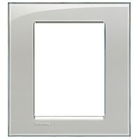 Рамка 3+3 модуля BTicino LIVING LIGHT, горизонтальная, серое небо