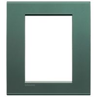 Рамка 3+3 модуля BTicino LIVING LIGHT, зеленый шелк