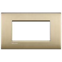 Рамка 4 модуля BTicino LIVING LIGHT, золото матовое