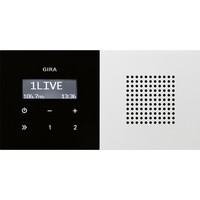 Комплект цифровое FM-радио Gira F100, белый глянцевый