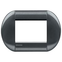 Рамка 3 модуля BTicino LIVING LIGHT, горизонтальная, стальной