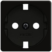 Накладка на розетку FEDE коллекции FEDE, с заземлением, черный