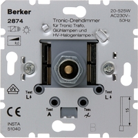 Механизм поворотного светорегулятора-переключателя Berker Коллекции Berker, 525 Вт