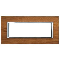 Рамка 6 модулей BTicino AXOLUTE, горизонтальная, тиковое дерево