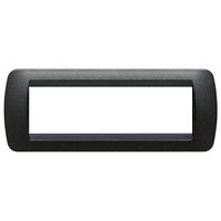 Рамка 7 модулей BTicino LIVING LIGHT, черный графит