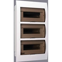 Распределительный шкаф DEKraft ЩРВ-П 36 мод., IP41, встраиваемый, пластик, белая дверь, с клеммами