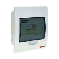 Распределительный шкаф EKF PROxima 4 мод., IP41, встраиваемый, пластик, белая дверь