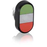 Кнопка двойная MPD1-11С (зеленая//красная) прозрачная линза без т екста, 1SFA611130R1108