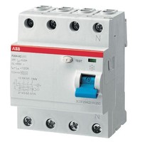 УЗО ABB F200A 4P 80А, 300 мА ( A ), F204 A-80//0,3
