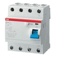 УЗО ABB F200AC 4P 80А, 30 мА ( AC ), F204 AC-80//0,03