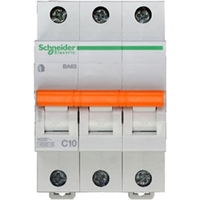 Автоматический выключатель Schneider Electric Домовой 3P 10А (C) 4.5кА
