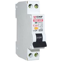 Дифавтомат EKF АВДТ-63М 2P 10А (C) 6кА 30мА (AC)