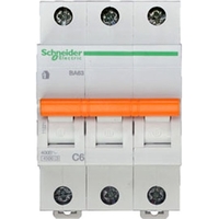 Автоматический выключатель Schneider Electric Домовой 3P 6А (C) 4.5кА