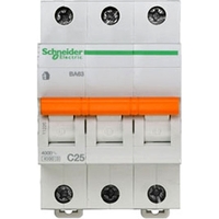 Автоматический выключатель Schneider Electric Домовой 3P 25А (C) 4.5кА