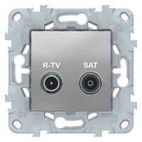 Розетка TV-FM-SAT Schneider Electric UNICA NEW, одиночная, алюминий