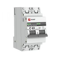 Автоматический выключатель EKF PROxima 2P 63А (B) 5кА