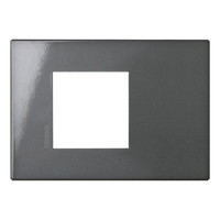 Рамка 2 модуля BTicino AXOLUTE, горизонтальная, антрацит