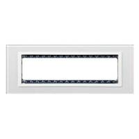 Рамка 8 модулей Simon SIMON 82, горизонтальная, натуральное стекло