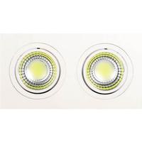 Встраиваемый светодиодный светильник Horoz 2X5W 2700К белый 016-021-0010 (HL6702L)