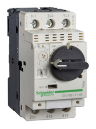 Силовой автомат для защиты двигателя Schneider Electric TeSys GV2 1.6А 3P, термомагнитный расцепитель, GV2P06TQ