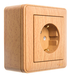 W59 коробка подъемная для наружного монтажа с рамкой 1-местная бук