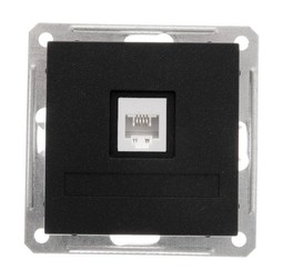 Розетка телефонная RJ11 Schneider Electric W59, черный бархат, RSI-152T-6-86