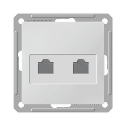 Розетка телефонная RJ11 Schneider Electric W59, хром матовый, RSI-251TT-5-86