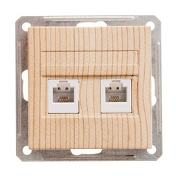 Розетка двойная телефонная RJ11 Schneider Electric W59, сосна, RSI-251TT-7-86