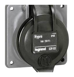 Встраиваемая розетка Hypra - IP 44 - 2К+З - бытовая - 250 В - 16 А - пластик