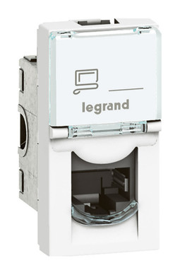 Розетка Legrand, скрытый монтаж, белый, 076584