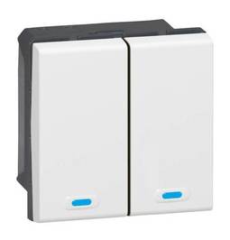 KNX Mosaic. Пульт 2-клавишный 2-канальный