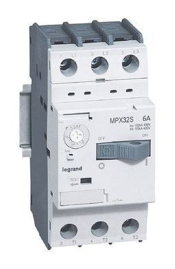 Силовой автомат для защиты двигателя Legrand MPX³ 6А 3P, термомагнитный расцепитель, 417308