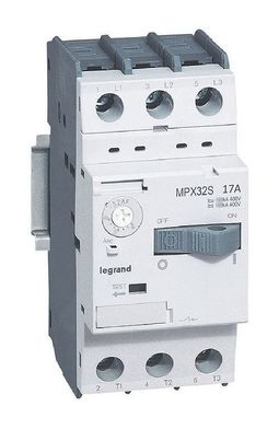 Силовой автомат для защиты двигателя Legrand MPX³ 17А 3P, термомагнитный расцепитель, 417312