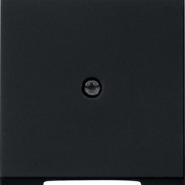 System55 Накладка розетки для подключения средств связи, черная матовая