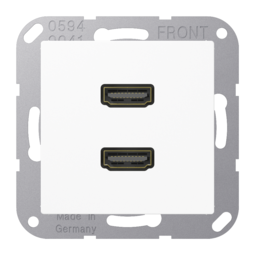 JUNG A 500 Белая Накладка/вставка для розетки 2 x HDMI