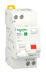 Дифавтомат Schneider Electric Resi9 1P+N 10А ( C ) 6 кА, 30 мА ( A ), R9D55610