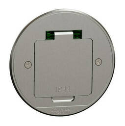 US+ Люк круглый размер XS с 1 розеткой (2К+З ) металлический IP44