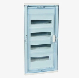 Распределительный шкаф Legrand Nedbox 48 мод., IP40, встраиваемый, пластик, прозрачная синяя дверь, с клеммами