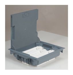 Напольная коробка с глубиной 75-105 мм - неукомплектованная - 18 модулей -антикоррозийное покрытие -