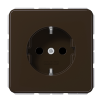 Розетка JUNG CD 500, скрытый монтаж, с заземлением, коричневый