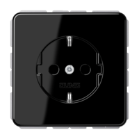 Розетка JUNG CD 500, скрытый монтаж, с заземлением, черный