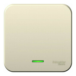 Переключатель 1-клавишный Systeme Electric BLANCA с подсветкой, открытый монтаж, молочный, BLNVA106112