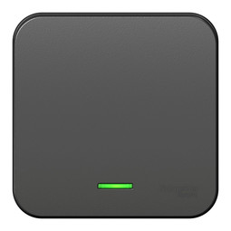 Переключатель 1-клавишный Schneider Electric BLANCA, с подсветкой, открытый монтаж, антрацит, BLNVA106116