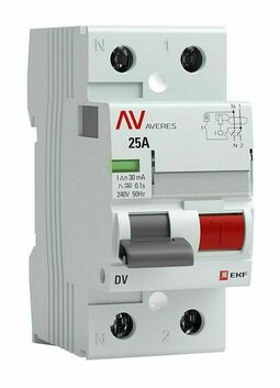 Устройство защитного отключения DV 2P 63А/ 30мА (AC) EKF AVERES